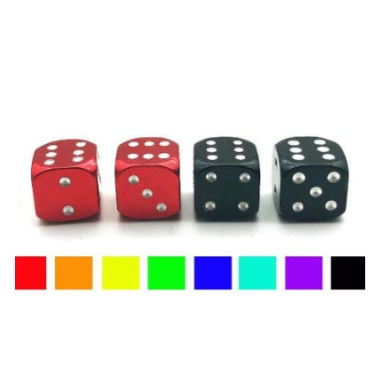 Creative Colorful Dice Tire Aluminum Alloy Valve ATS Car Design