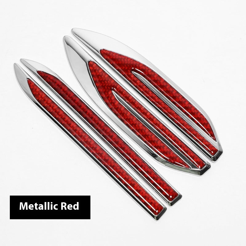 Car Personality Carbon Fiber Metal Leaf Side Sticker ATS Car Design