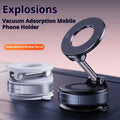 360° Magnetic Car Phone Mount – Foldable Holder with Vacuum Suction Cup