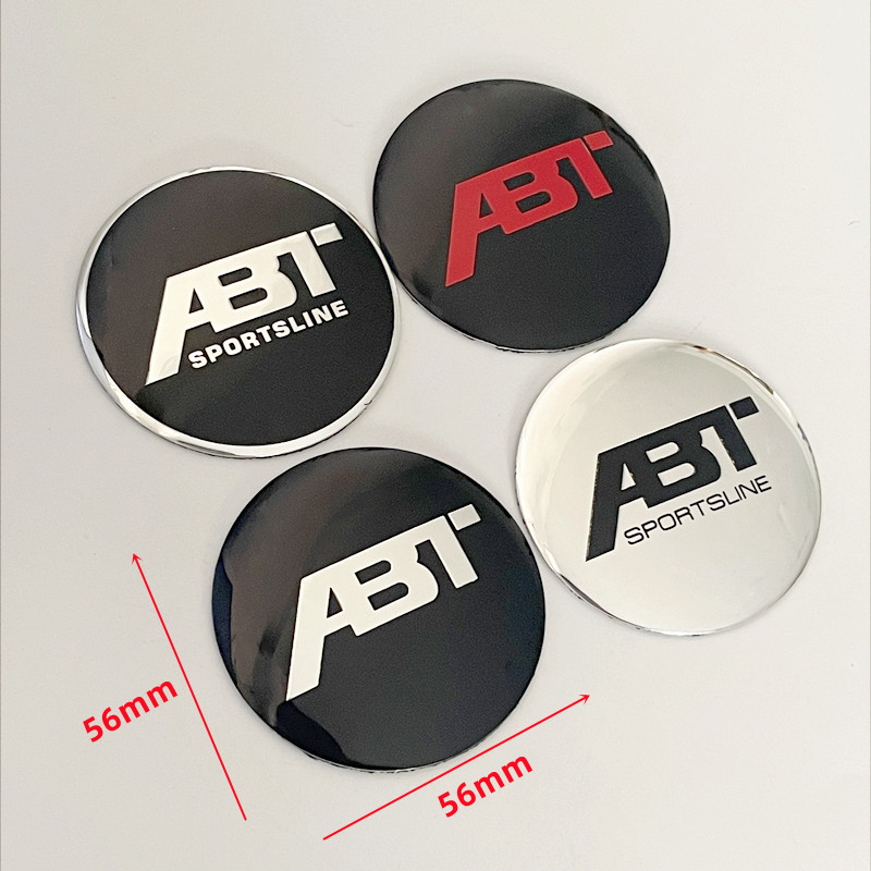 ABT Style Wheel Center Cap Stickers – 3D Hub Cap Emblem Set