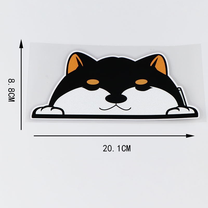 Cartoon Chai Dog Peeping Window Decoration Car Stickers ATS Car Design