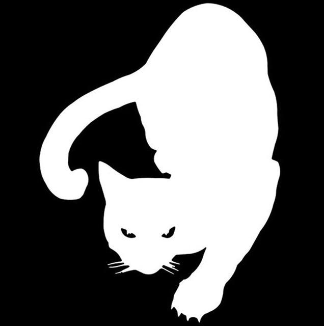 Simple Pet Cat Car Personality Reflective Sticker ATS Car Design