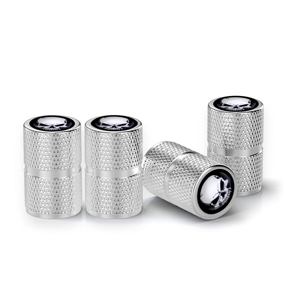 Skull Style Tire Valve Caps – Universal Aluminum Air Valve Covers