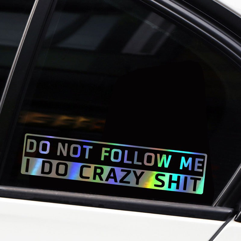 Car Decoration Do Not Follow Me English Sticker ATS Car Design