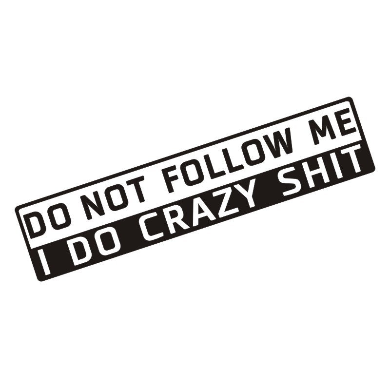 Car Decoration Do Not Follow Me English Sticker ATS Car Design