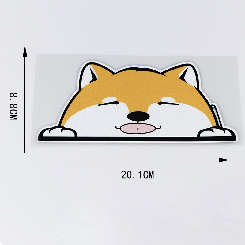 Cartoon Chai Dog Peeping Window Decoration Car Stickers ATS Car Design