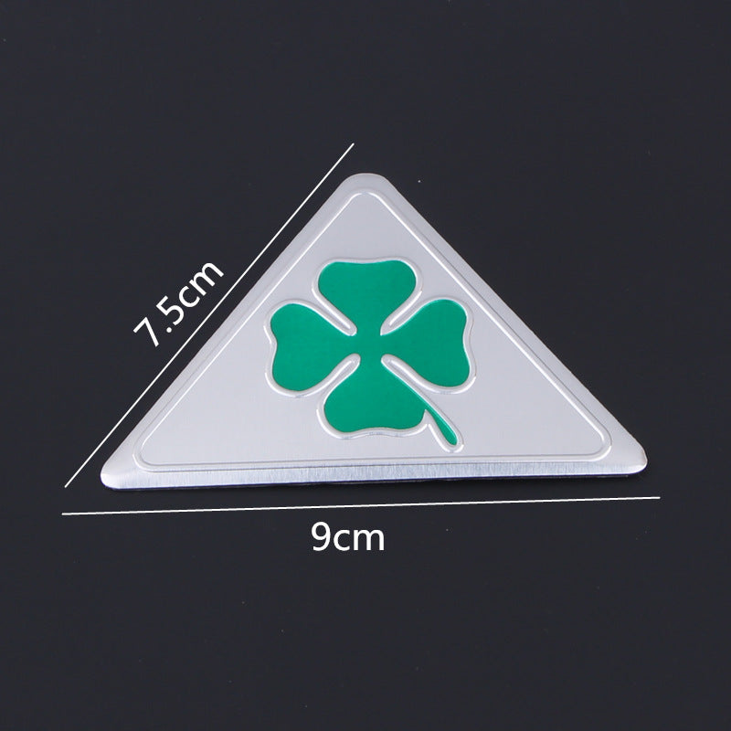 Suitable For Car Metal Lucky Guard Four-leaf Clover Bumper Stickers Four-leaf Clover Car Body Sticker ATS Car Design
