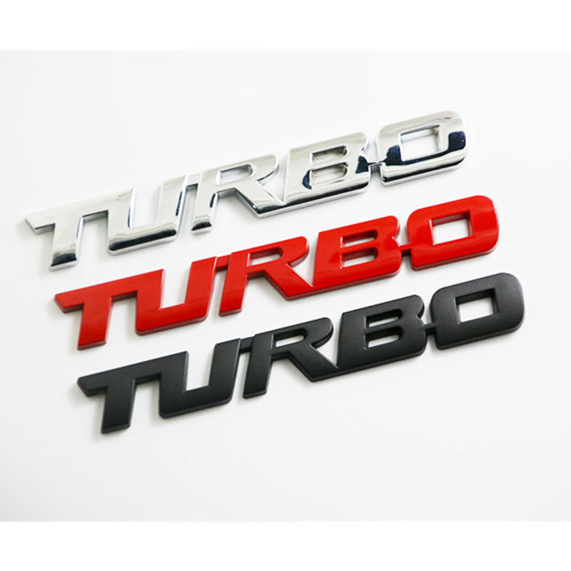 TURBO Style Badge – Universal 3D Metal Logo Emblem