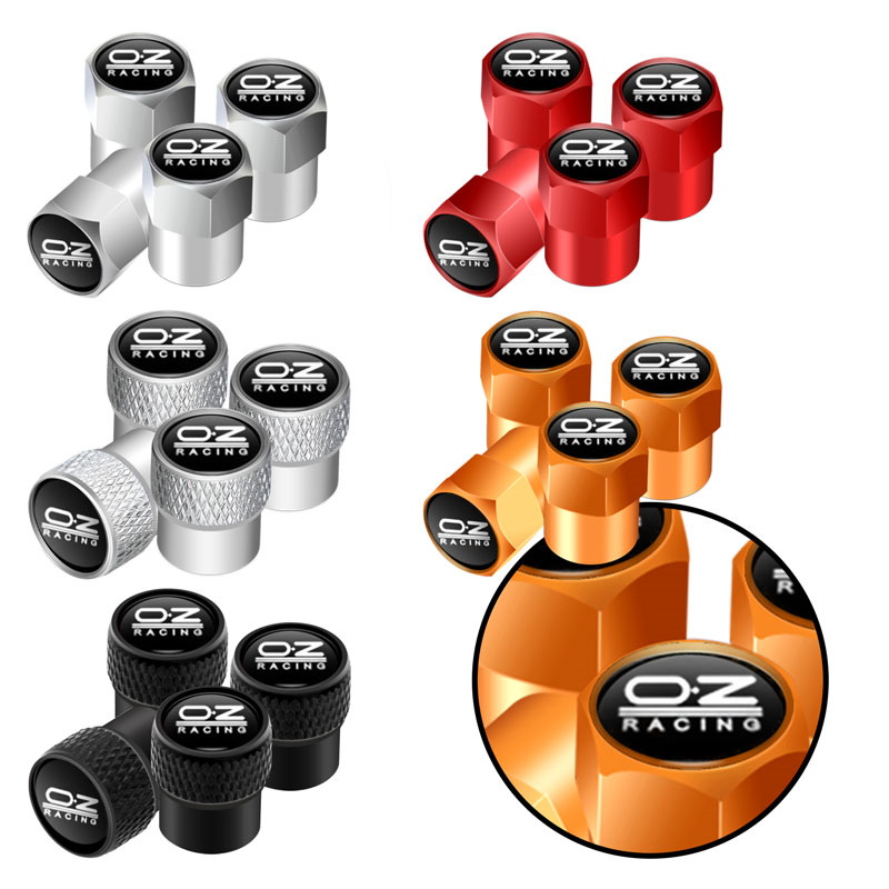 OZ Racing Style Tire Valve Caps – Universal Aluminum Air Valve Covers
