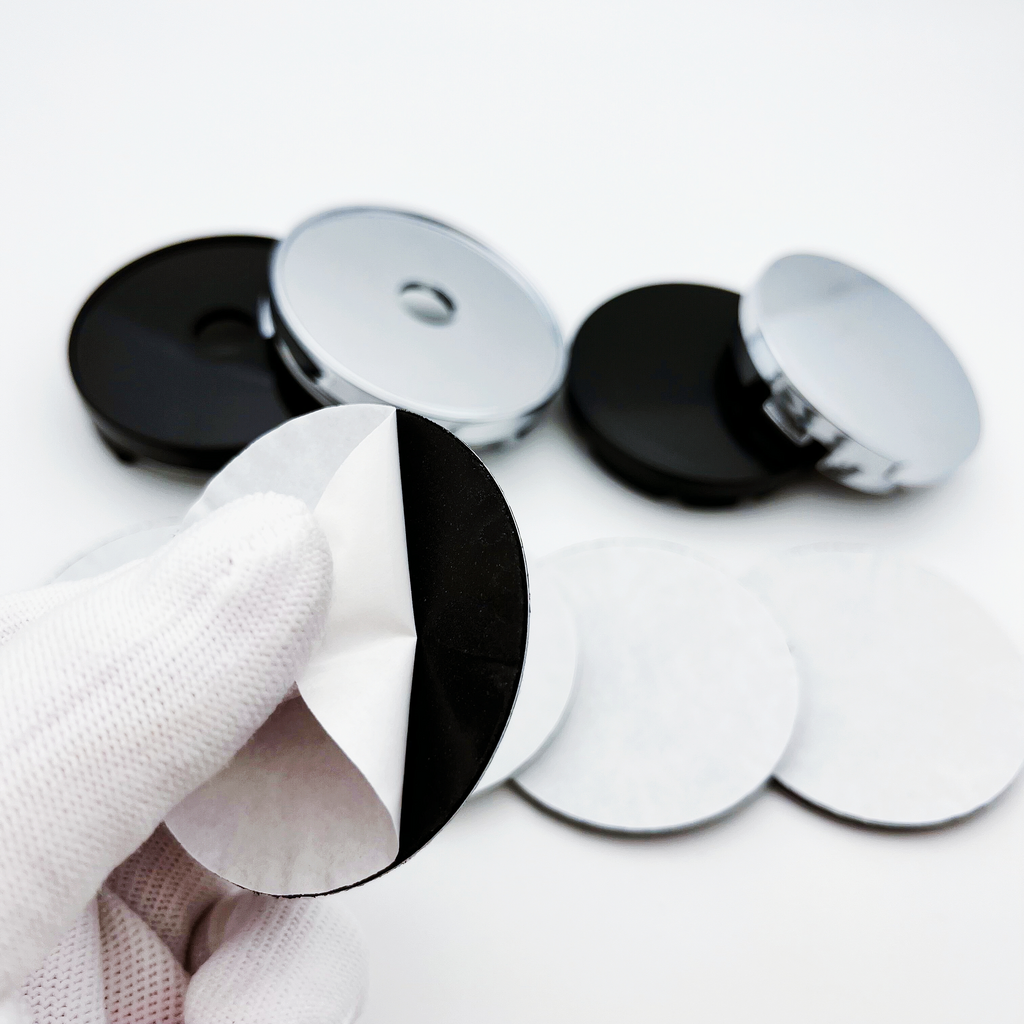 Punisher Style Wheel Center Cap Stickers – 3D Hub Cap Emblem Set