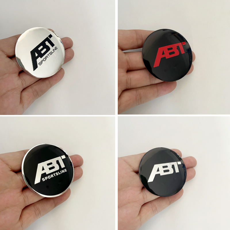 ABT Style Wheel Center Cap Stickers – 3D Hub Cap Emblem Set