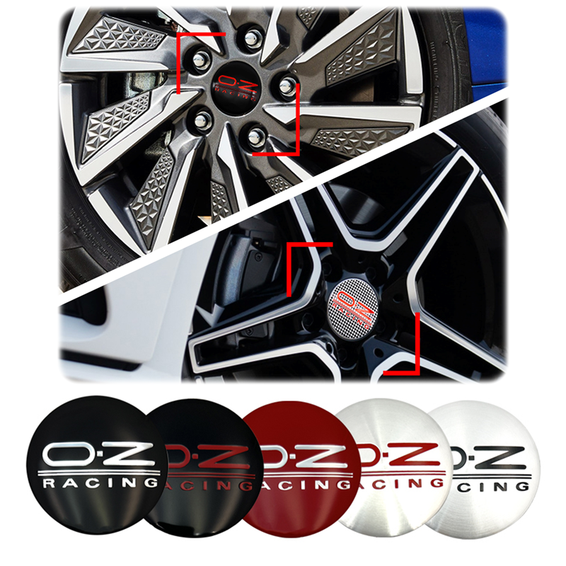 OZ Style Wheel Center Cap Stickers – 3D Hub Cap Emblem Set