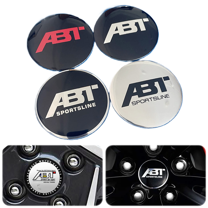 ABT Style Wheel Center Cap Stickers – 3D Hub Cap Emblem Set