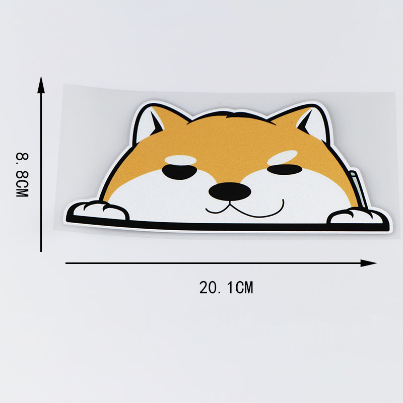 Cartoon Chai Dog Peeping Window Decoration Car Stickers ATS Car Design