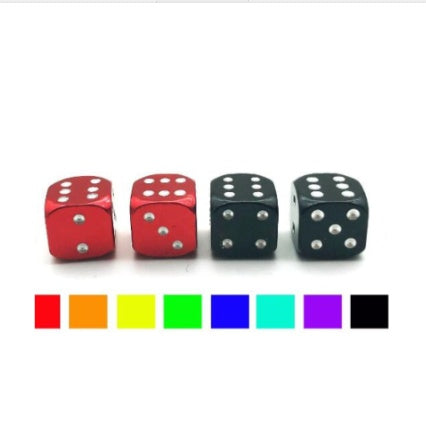 Creative Colorful Dice Tire Aluminum Alloy Valve ATS Car Design