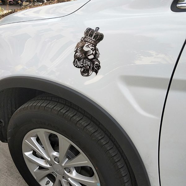 New One Lion Love Crown Graphic Car Body Sticker Color Difference Car Reflective Car Stickers ATS Car Design