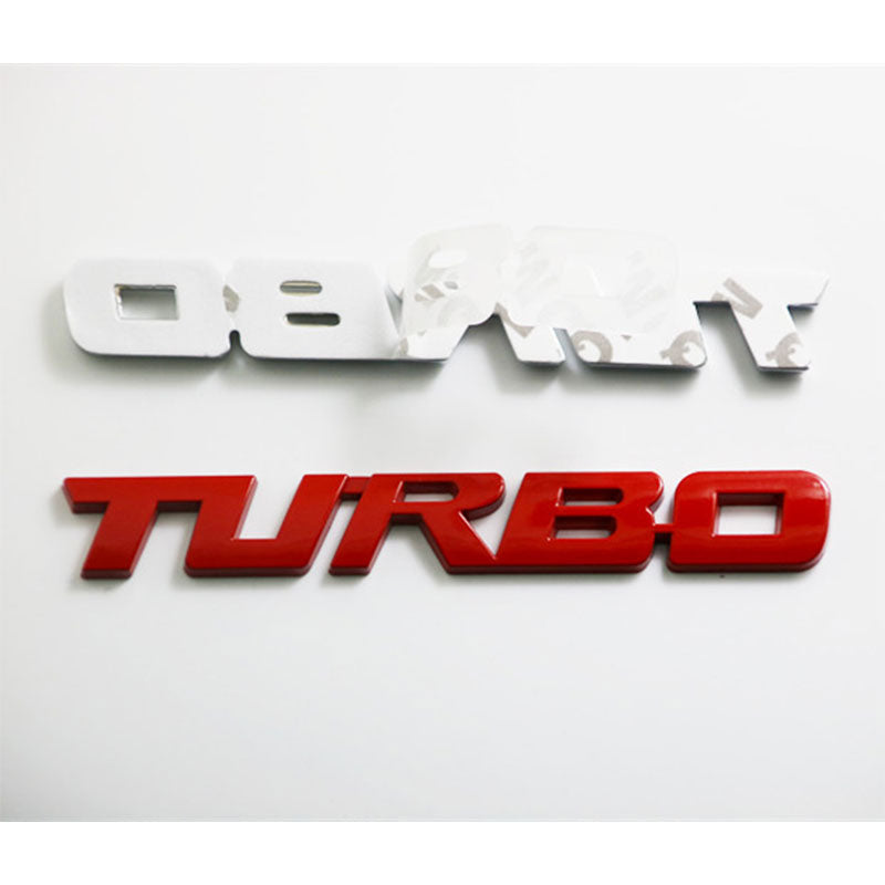 TURBO Style Badge – Universal 3D Metal Logo Emblem