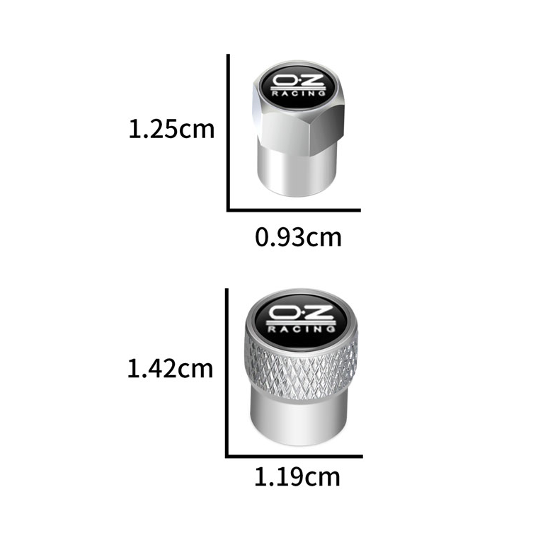 OZ Racing Style Tire Valve Caps – Universal Aluminum Air Valve Covers