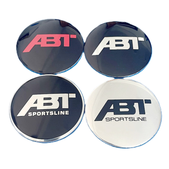 ABT Style Wheel Center Cap Stickers – 3D Hub Cap Emblem Set