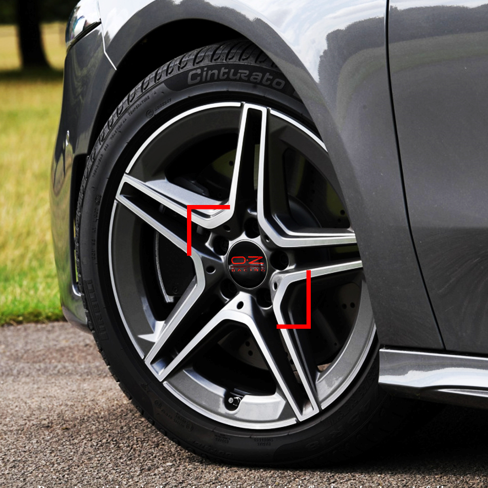 OZ Style Wheel Center Cap Stickers – 3D Hub Cap Emblem Set