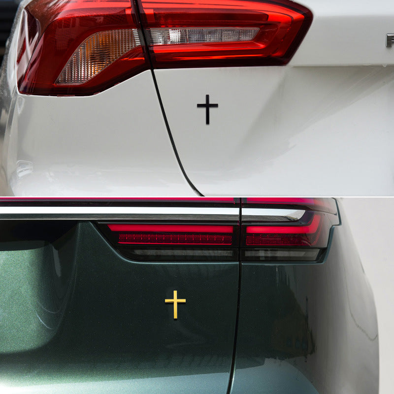 Car Metal Sticker 3D Cross Bumper Stickers ATS Car Design