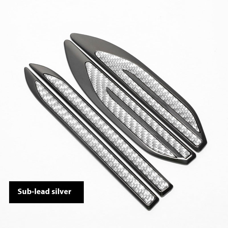 Car Personality Carbon Fiber Metal Leaf Side Sticker ATS Car Design