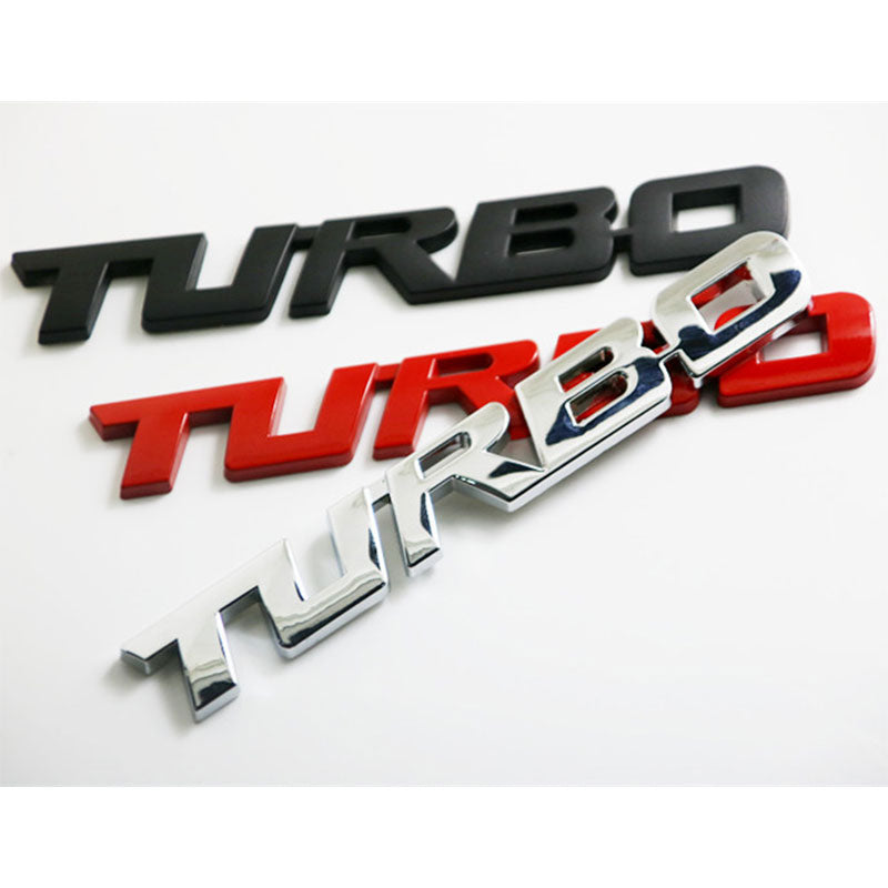 TURBO Style Badge – Universal 3D Metal Logo Emblem