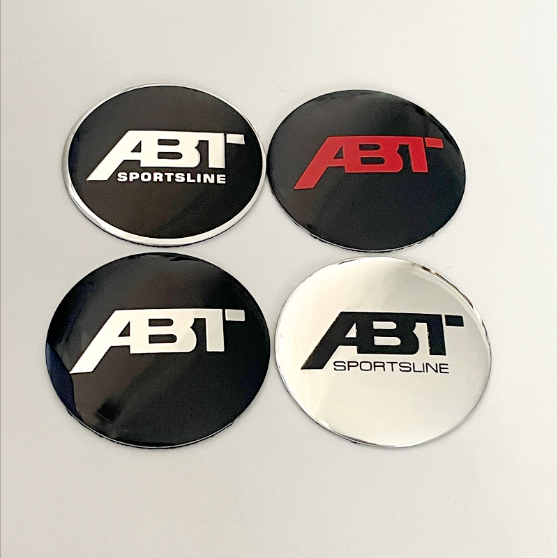 ABT Style Wheel Center Cap Stickers – 3D Hub Cap Emblem Set