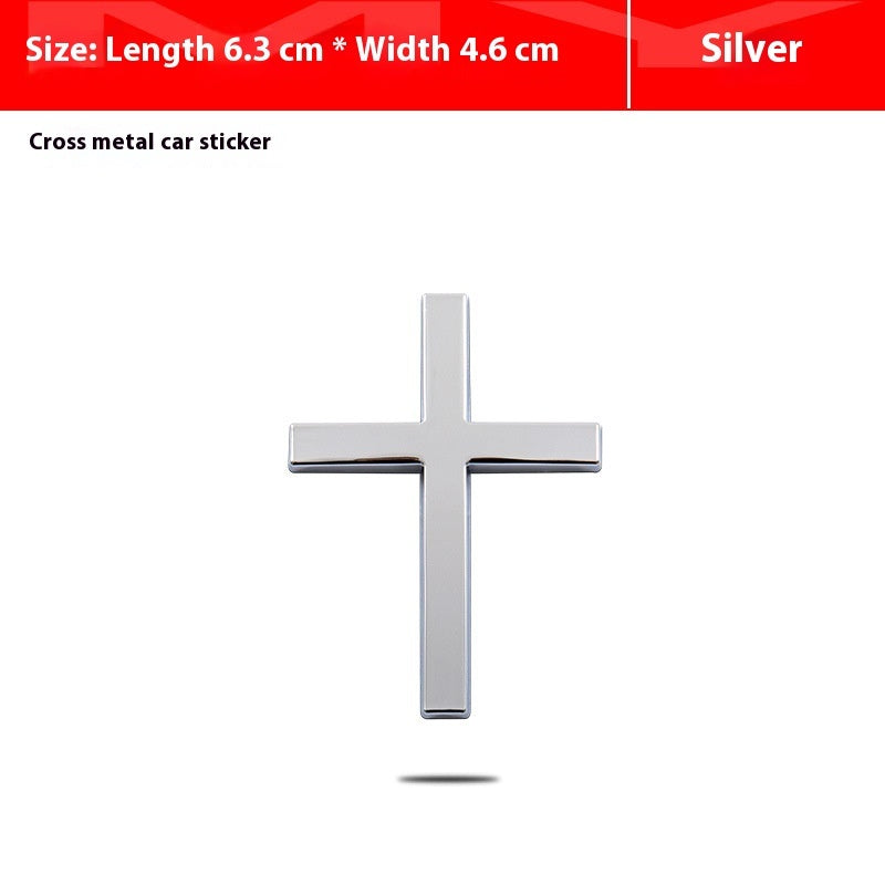 Car Metal Sticker 3D Cross Bumper Stickers ATS Car Design