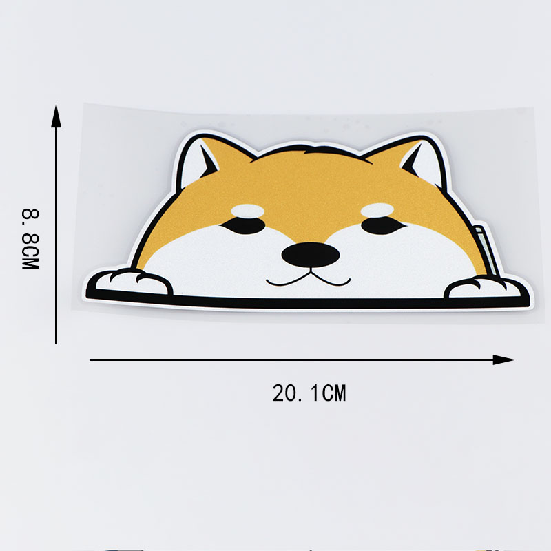 Cartoon Chai Dog Peeping Window Decoration Car Stickers ATS Car Design