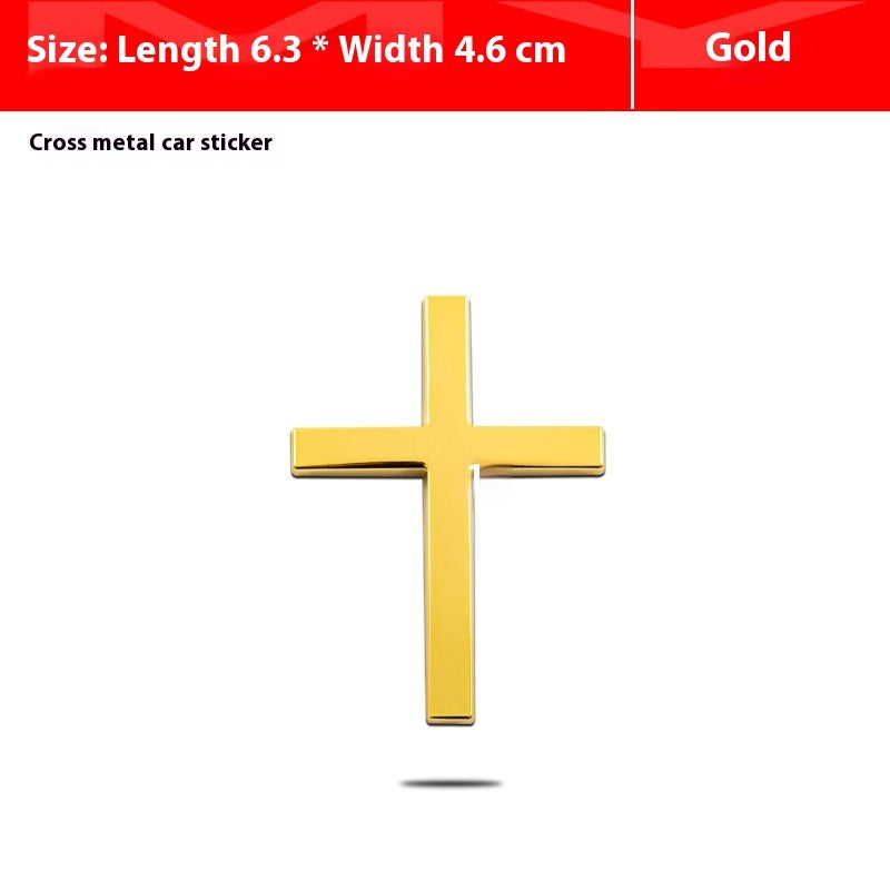 Car Metal Sticker 3D Cross Bumper Stickers ATS Car Design