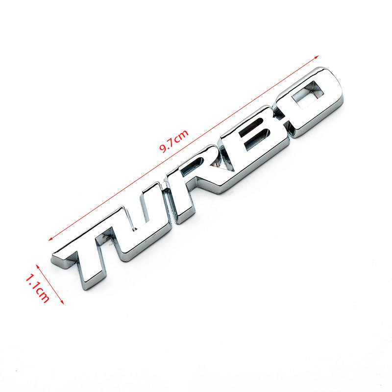 TURBO Style Badge – Universal 3D Metal Logo Emblem