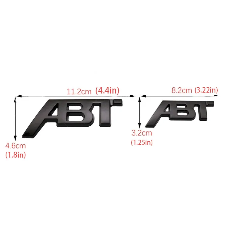 ABT Style Badge Emblem – Universal 3D Metal Logo