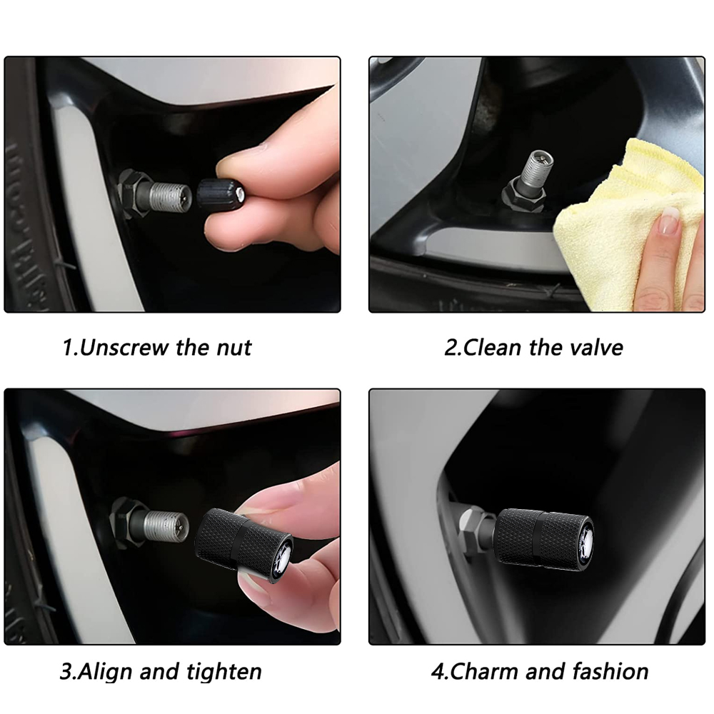 Skull Style Tire Valve Caps – Universal Aluminum Air Valve Covers