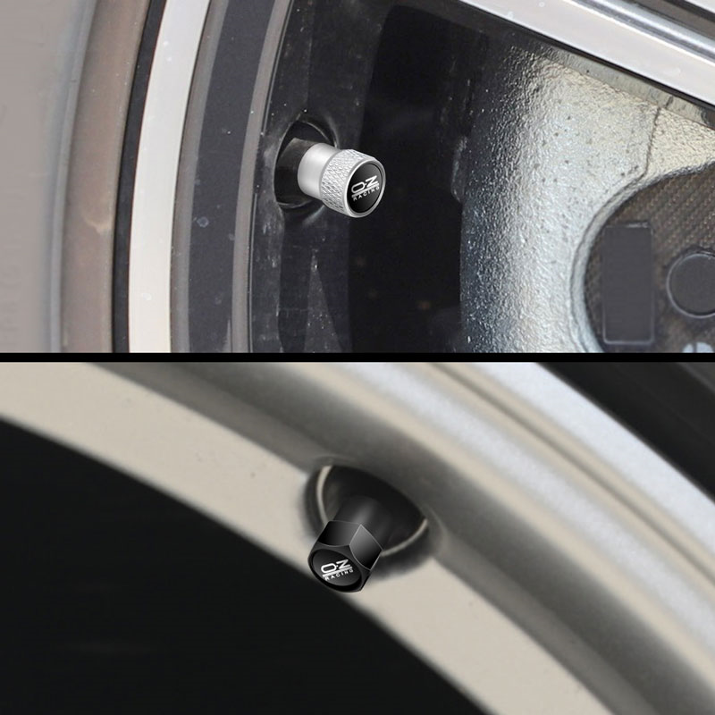 OZ Racing Style Tire Valve Caps – Universal Aluminum Air Valve Covers