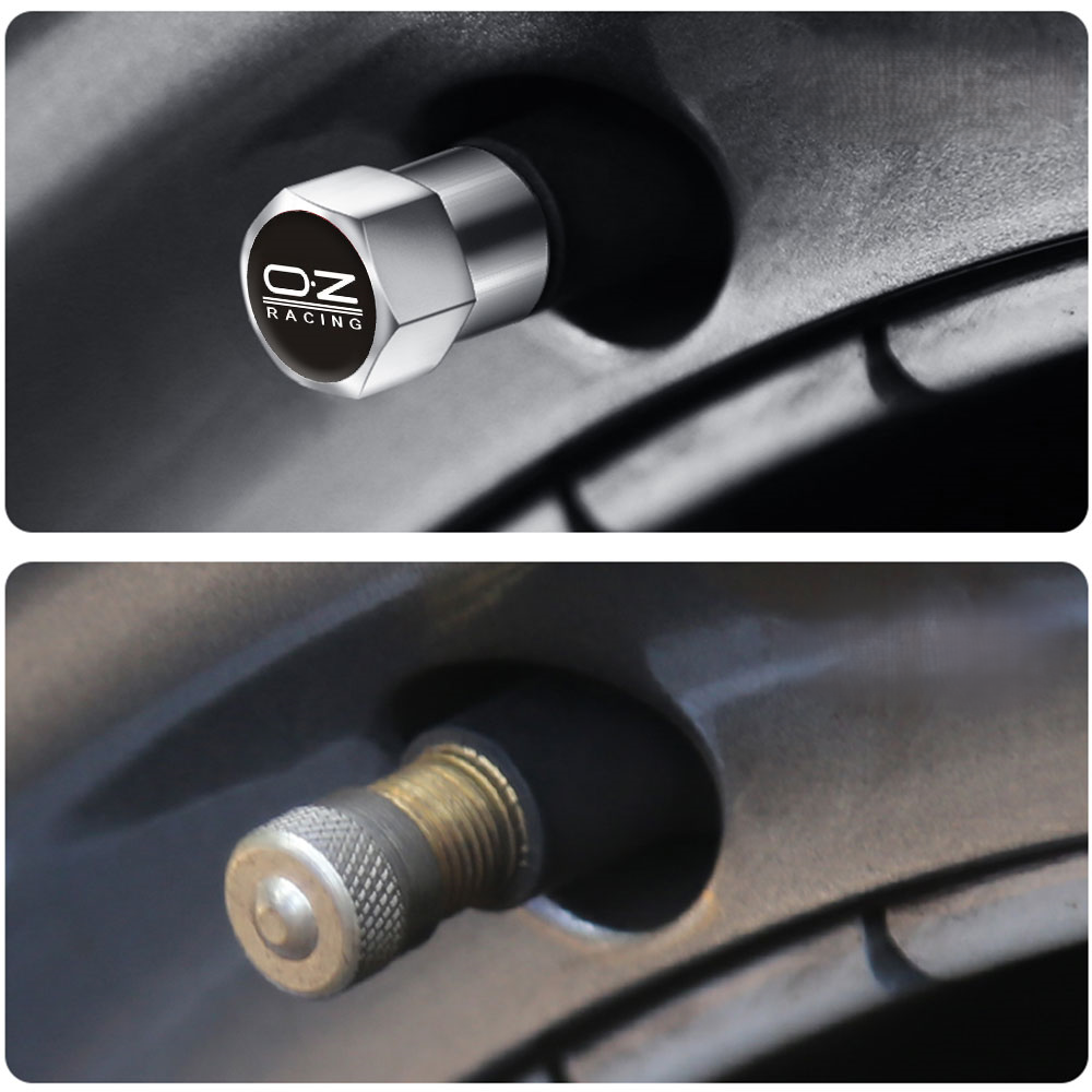 OZ Racing Style Tire Valve Caps – Universal Aluminum Air Valve Covers