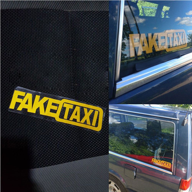 Fake Taxi Drifting Sign Funny Car Sticker ATS Car Design