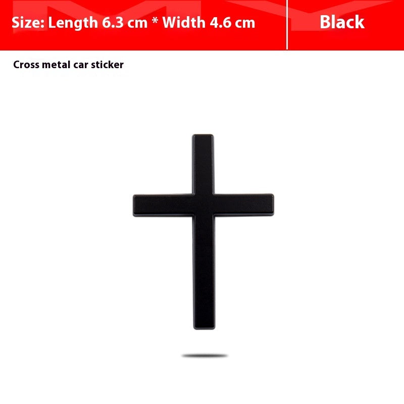 Car Metal Sticker 3D Cross Bumper Stickers ATS Car Design