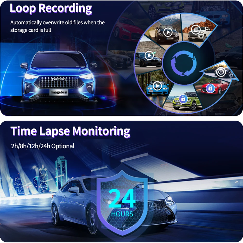 Imagebon H70 Pro 11.4" 4K ADAS Dash Cam – Wireless CarPlay & Android Auto | Dual Camera | GPS & Night Vision