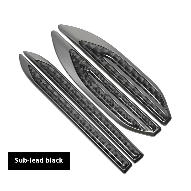 Car Personality Carbon Fiber Metal Leaf Side Sticker ATS Car Design
