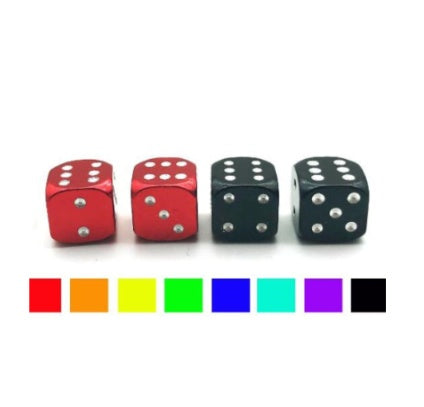 Creative Colorful Dice Tire Aluminum Alloy Valve ATS Car Design