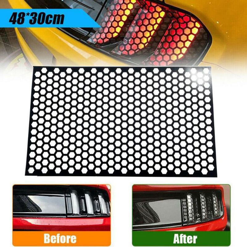 Car Taillight Honeycomb Shape Sticker Applique Taillight Decoration Sticker Rear Lamp Cover Sticker Taillight Sticker ATS Car Design