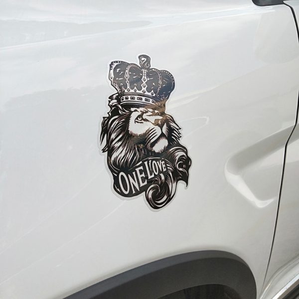 New One Lion Love Crown Graphic Car Body Sticker Color Difference Car Reflective Car Stickers ATS Car Design