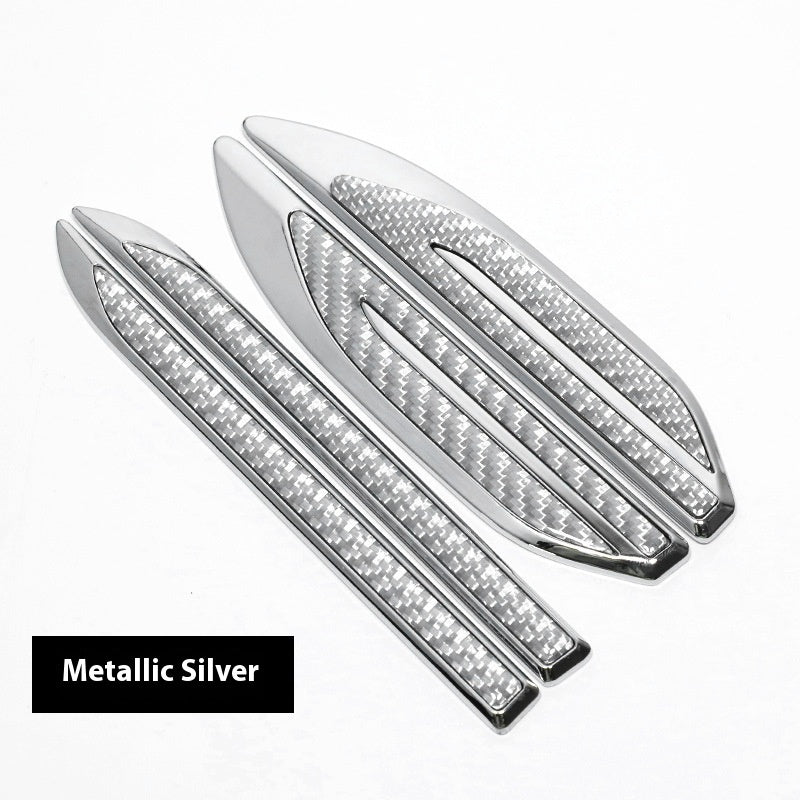 Car Personality Carbon Fiber Metal Leaf Side Sticker ATS Car Design