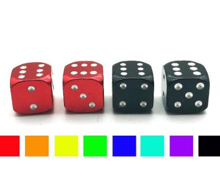 Creative Colorful Dice Tire Aluminum Alloy Valve ATS Car Design