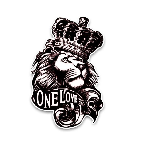 New One Lion Love Crown Graphic Car Body Sticker Color Difference Car Reflective Car Stickers ATS Car Design