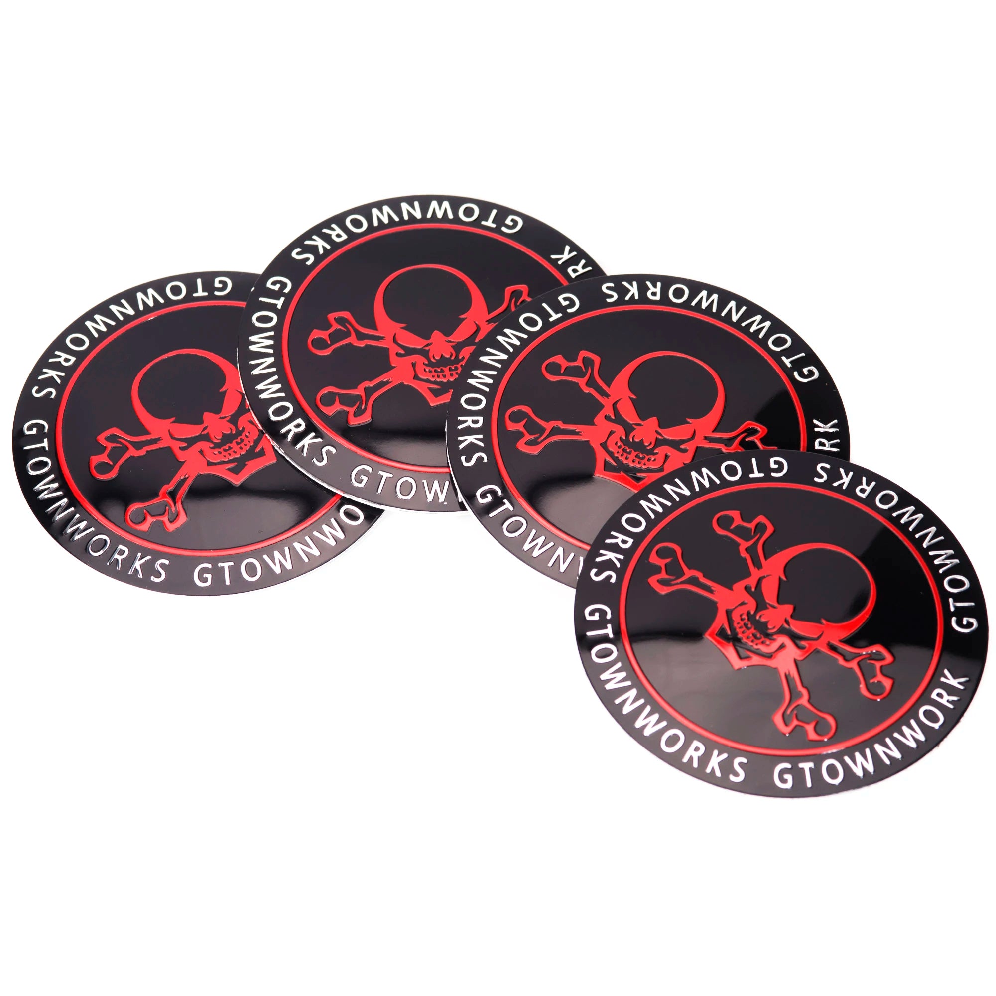 4pcs 68mm Universal Car Wheel Center Cap Stickers For Rim Hub Covers Skull Refits Styling Auto Hubcap Accessories ATS Car Design