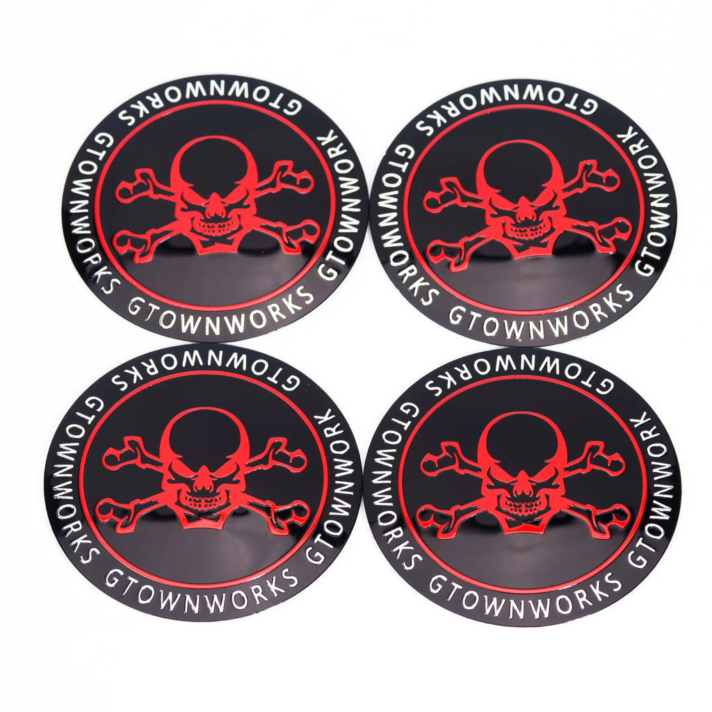 4pcs 68mm Universal Car Wheel Center Cap Stickers For Rim Hub Covers Skull Refits Styling Auto Hubcap Accessories ATS Car Design