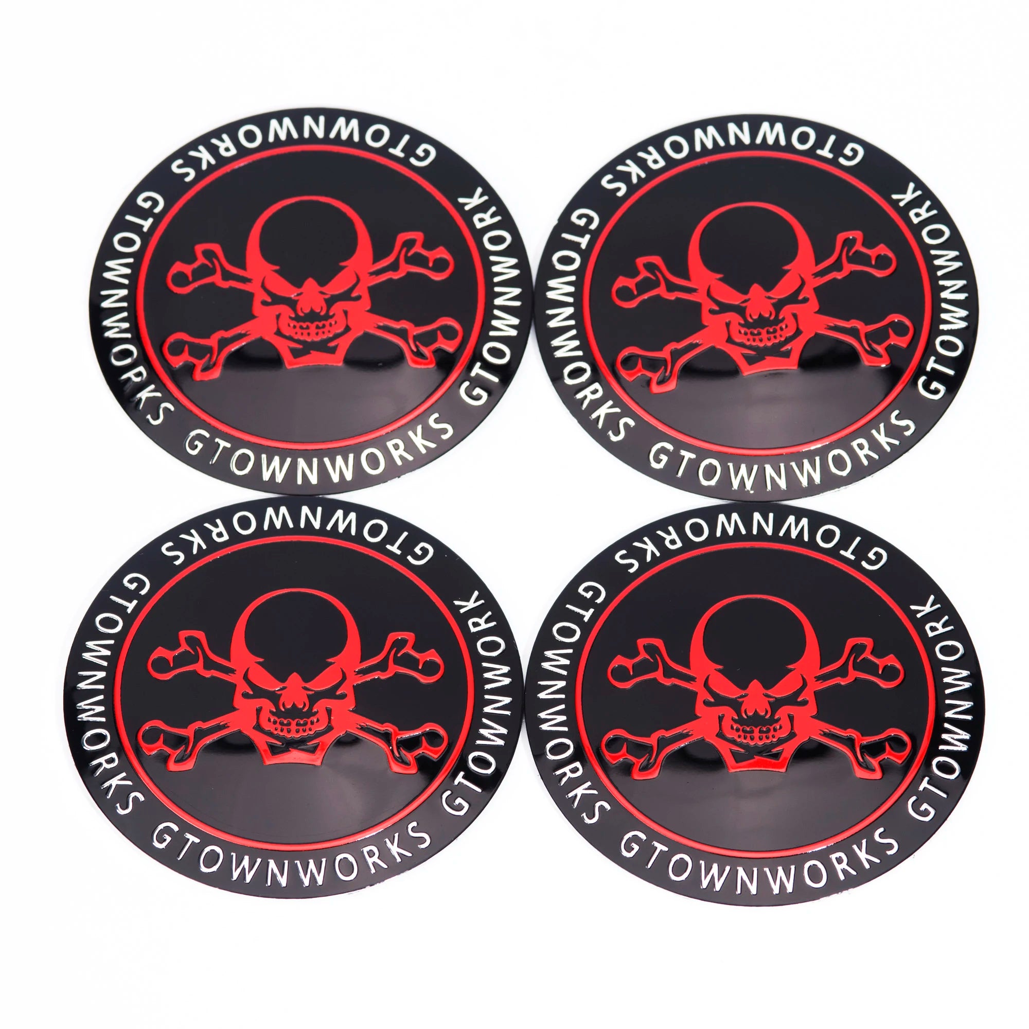 4pcs 68mm Universal Car Wheel Center Cap Stickers For Rim Hub Covers Skull Refits Styling Auto Hubcap Accessories ATS Car Design