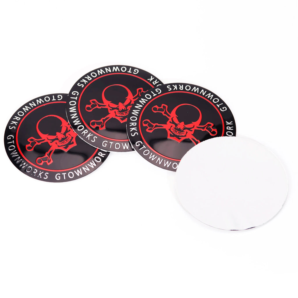 4pcs 68mm Universal Car Wheel Center Cap Stickers For Rim Hub Covers Skull Refits Styling Auto Hubcap Accessories ATS Car Design